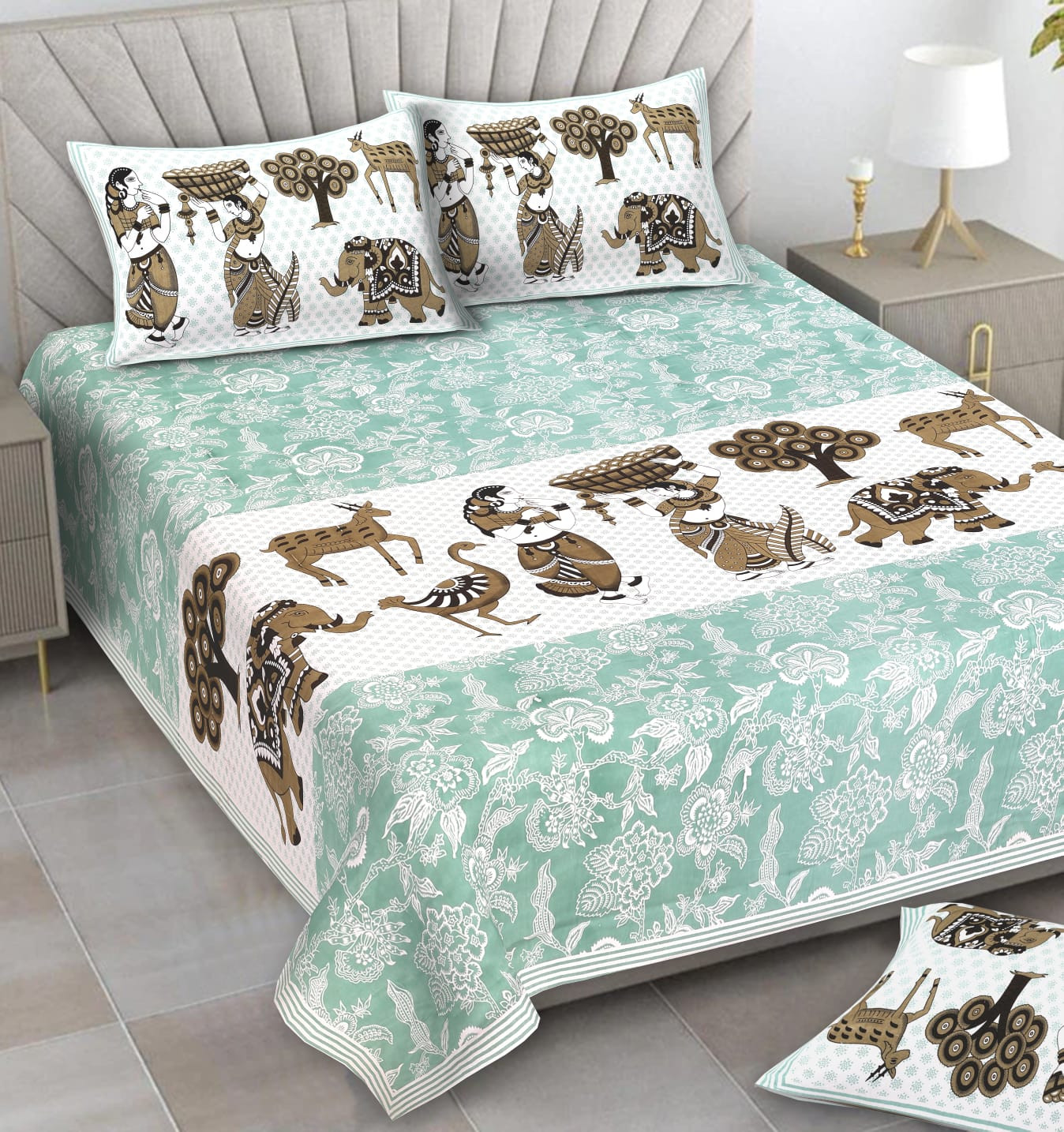 Alexa Pure Cotton Double Bedsheet