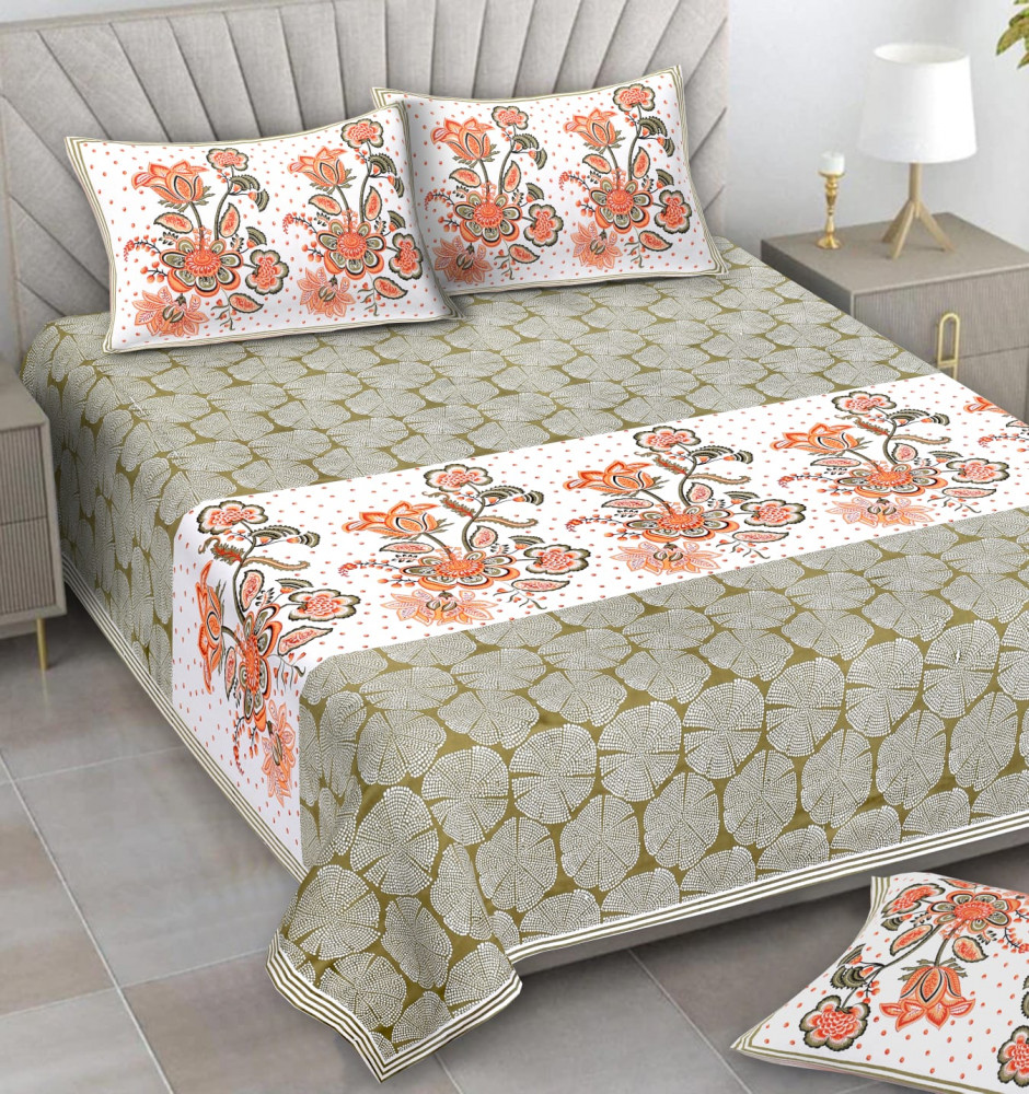 Image of Alexa Pure Cotton Double Bedsheet