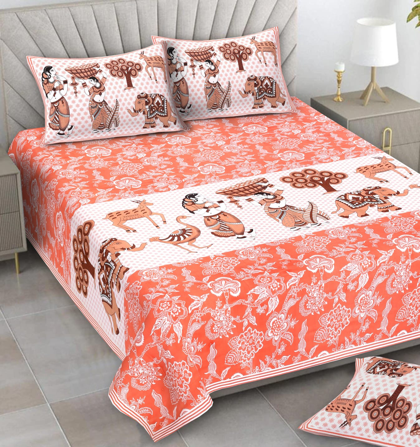 Alexa Pure Cotton Double Bedsheet