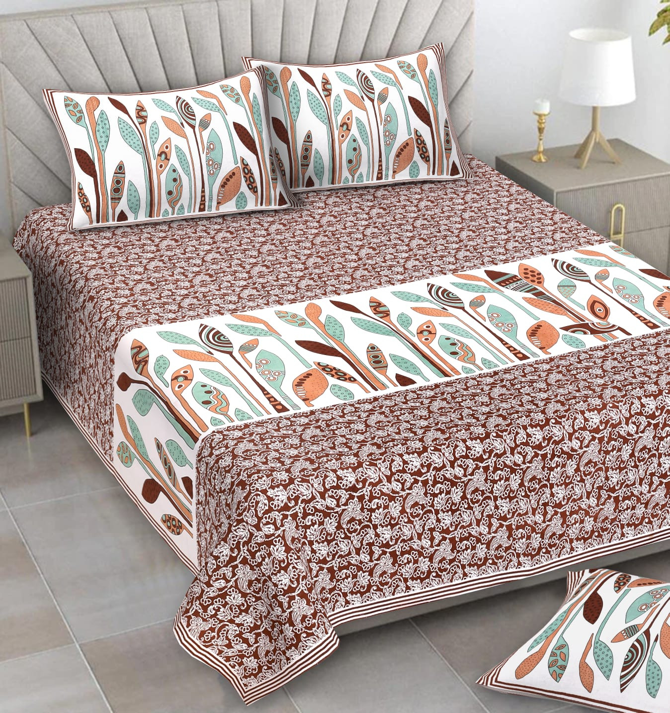 Alexa Pure Cotton Double Bedsheet