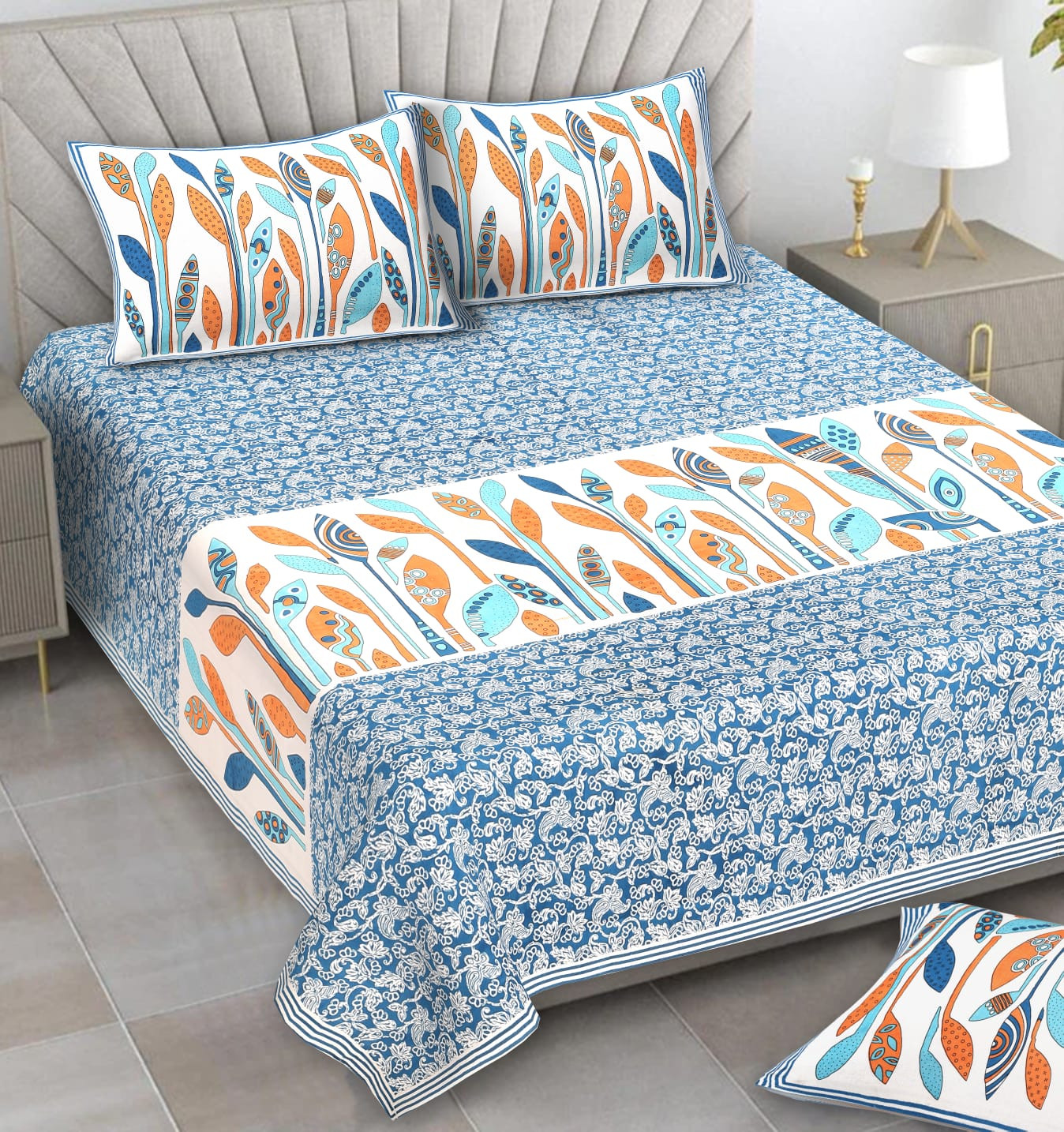 Alexa Pure Cotton Double Bedsheet