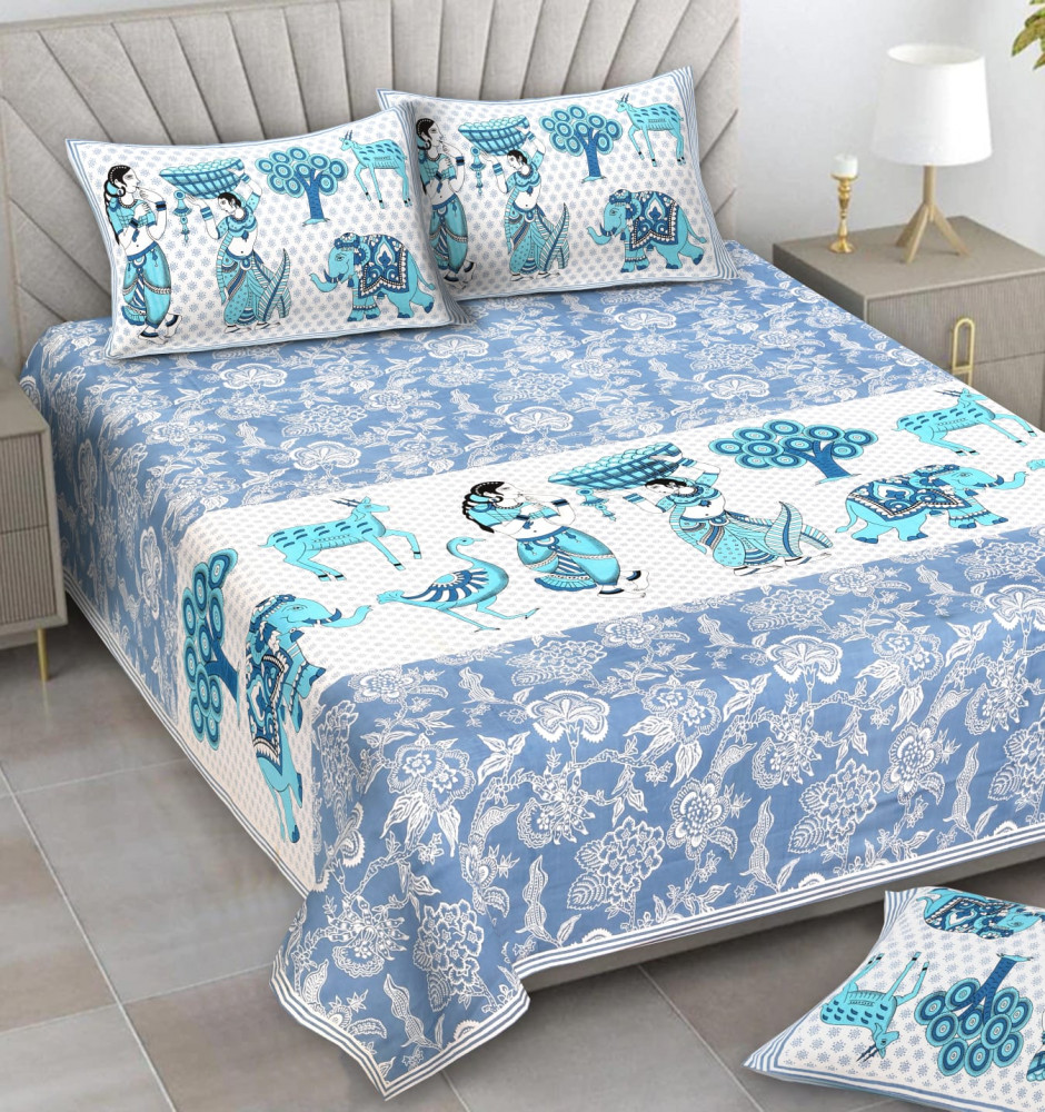 Image of Alexa Pure Cotton Double Bedsheet