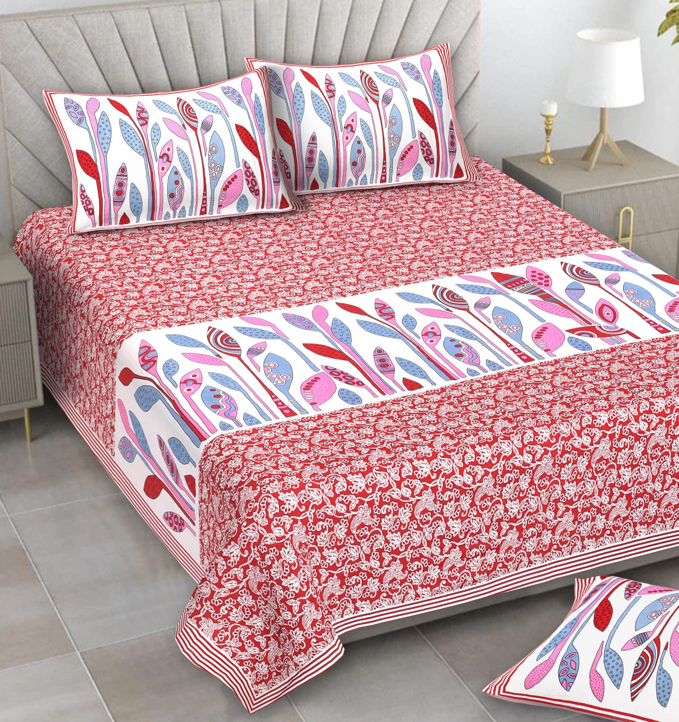 Alexa Pure Cotton Double Bedsheet
