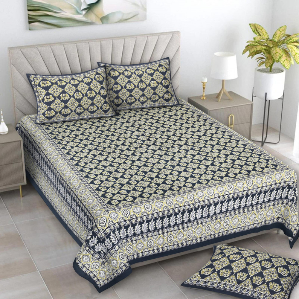 Image of Alexa Pure Cotton Double Bedsheet