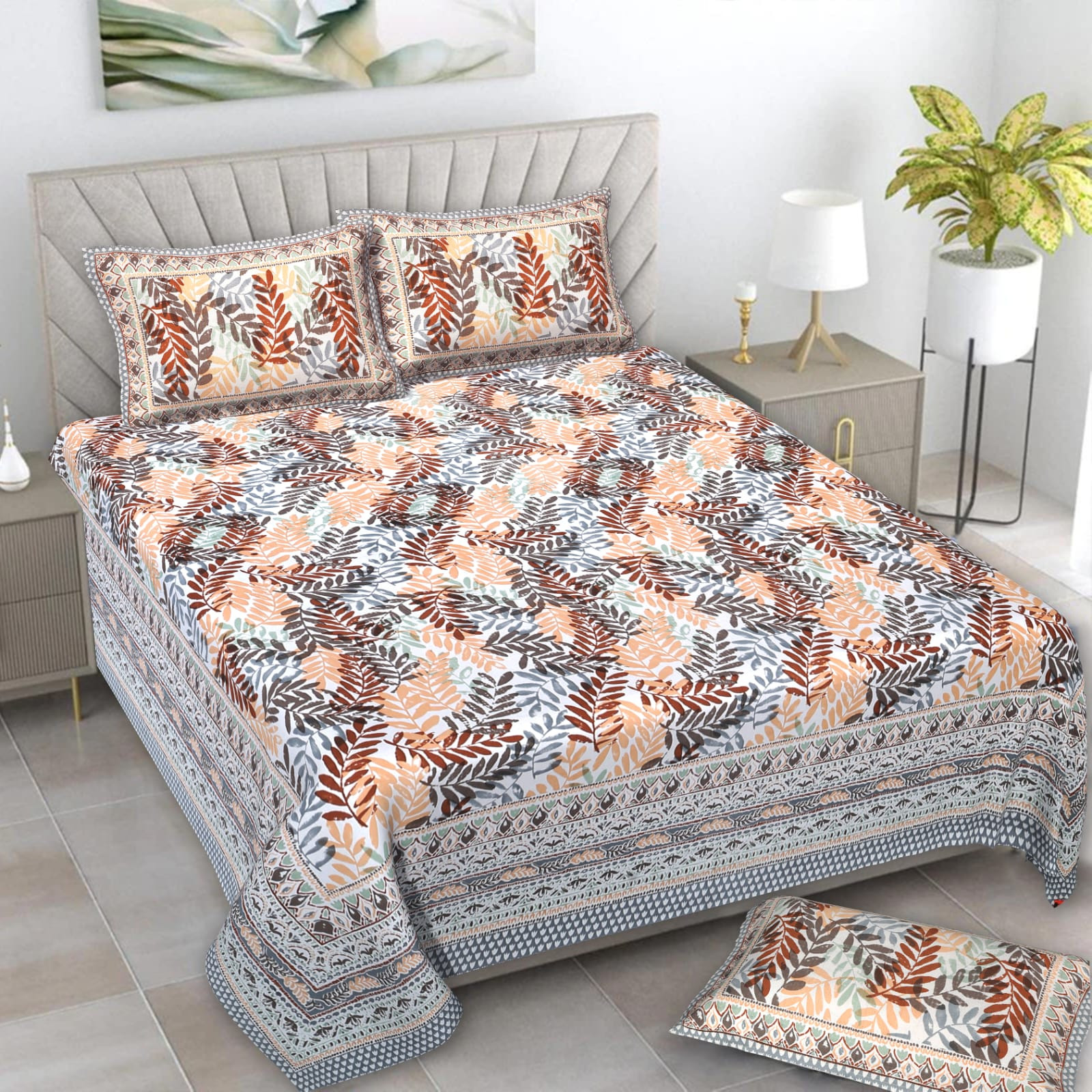 Alexa Pure Cotton Double Bedsheet