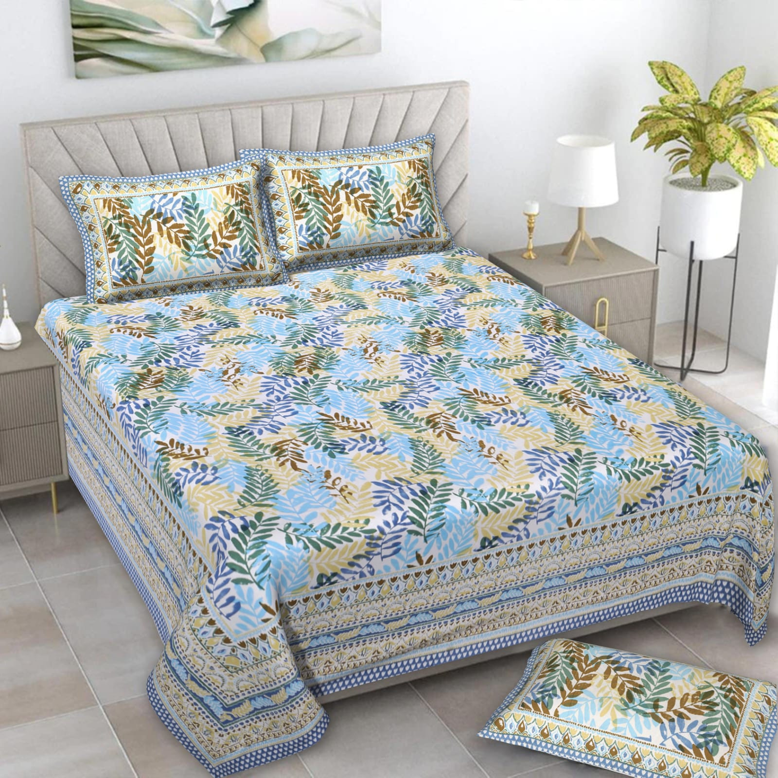 Alexa Pure Cotton Double Bedsheet