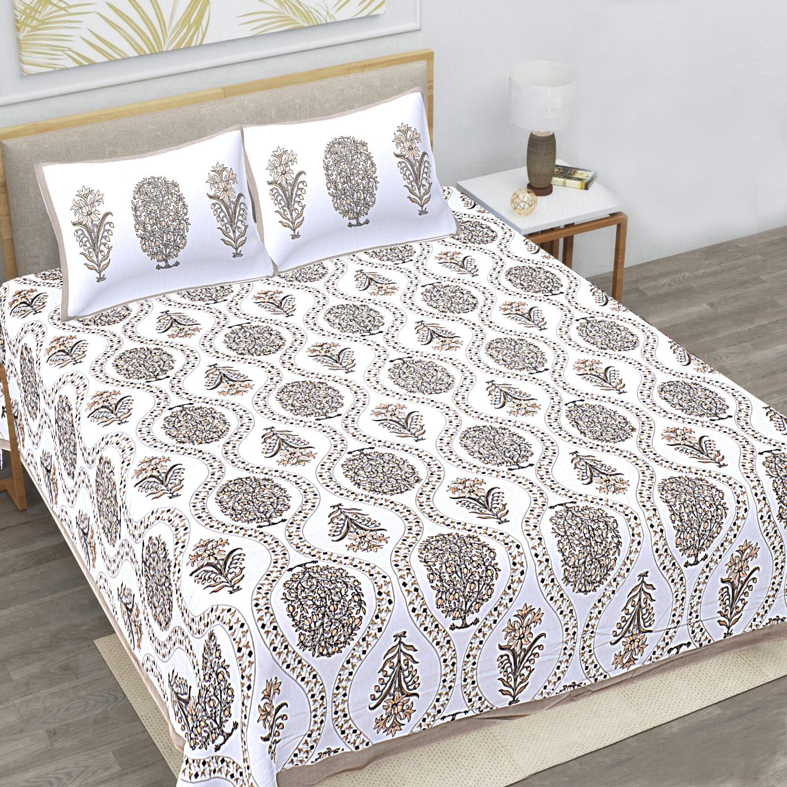 Alexa Pure Cotton Double Bedsheet