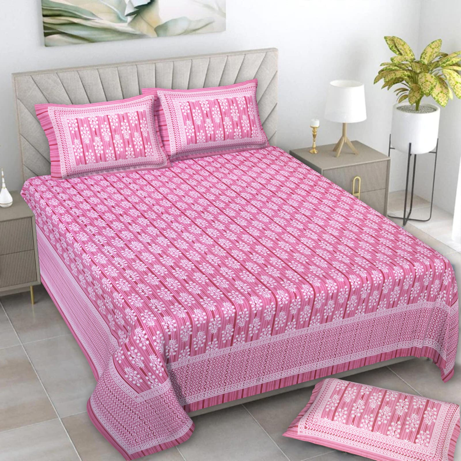 Alexa Pure Cotton Double Bedsheet