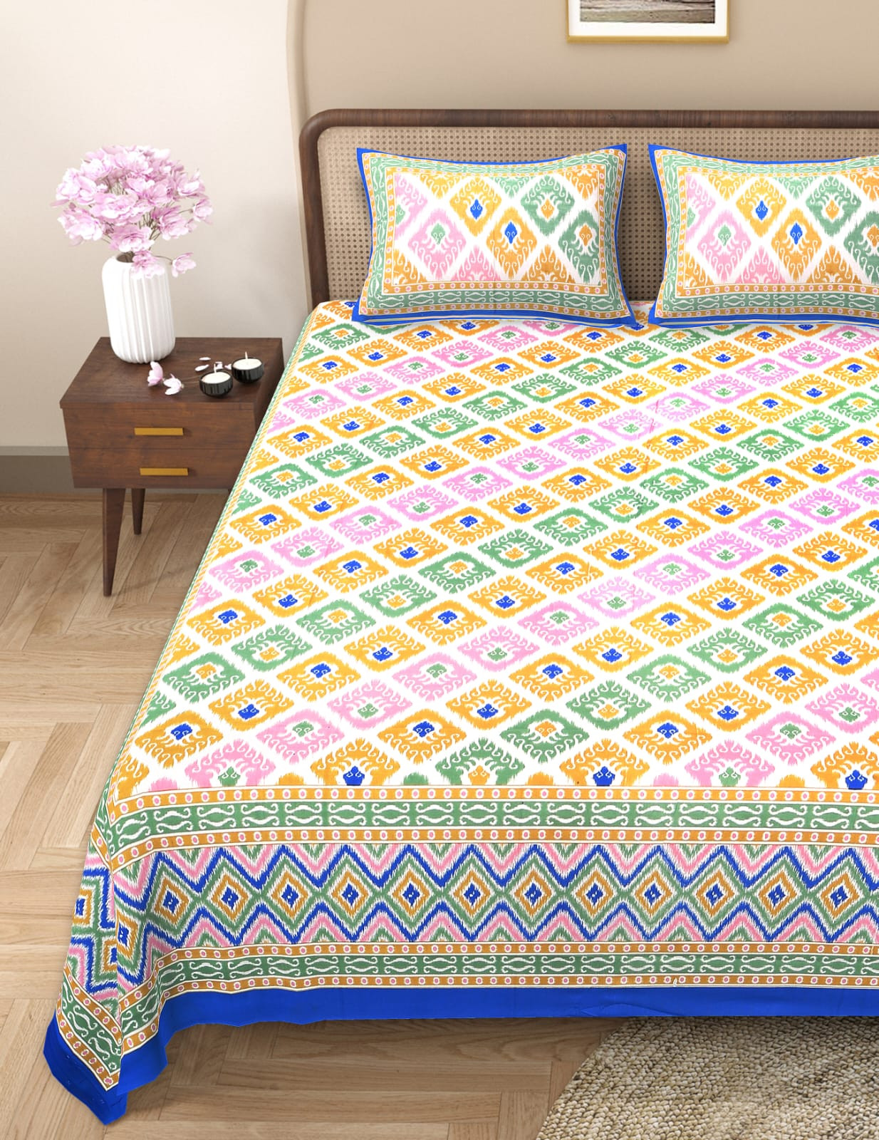 Alexa Pure Cotton Double Bedsheet