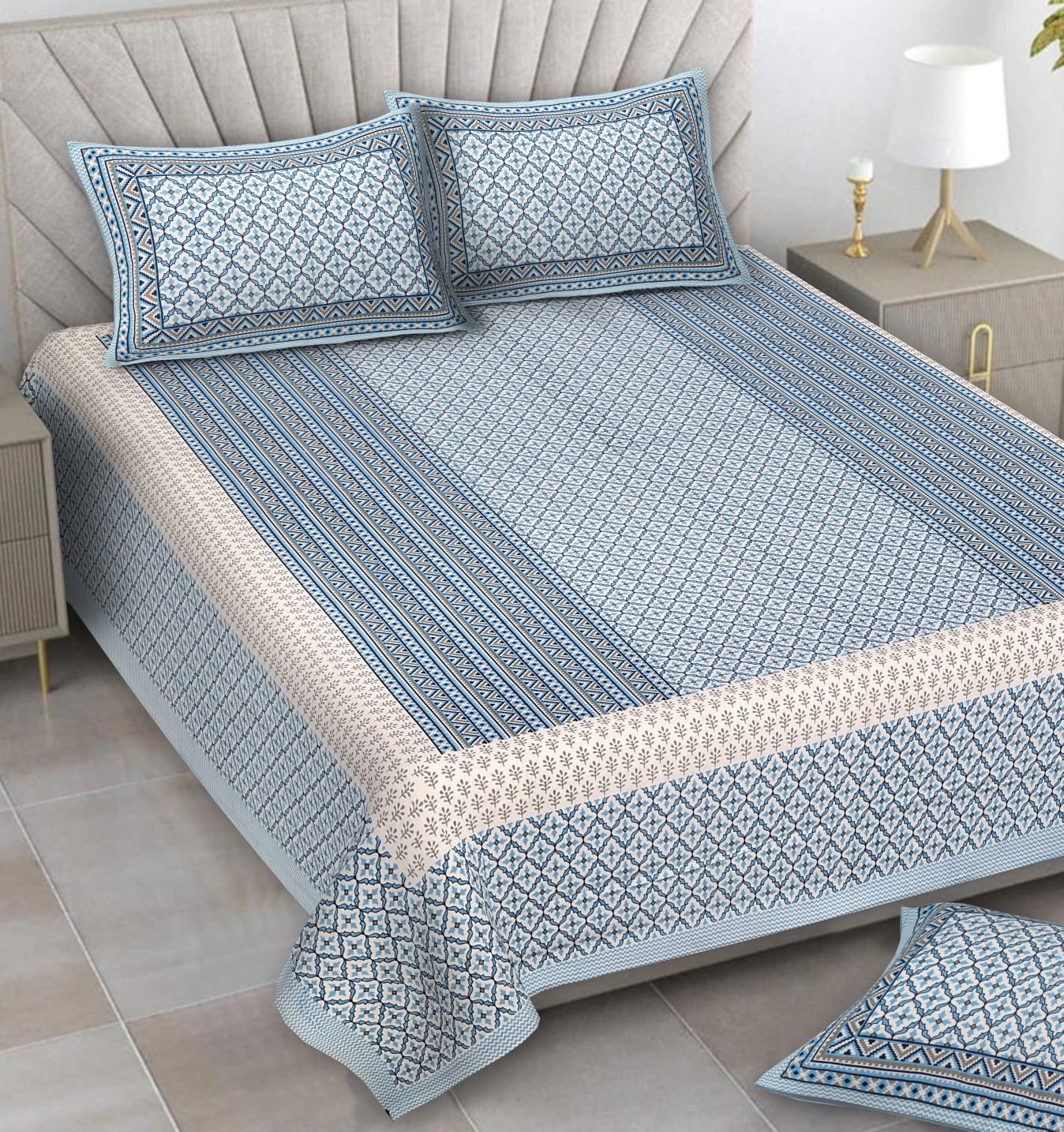 Alexa Pure Cotton Double Bedsheet