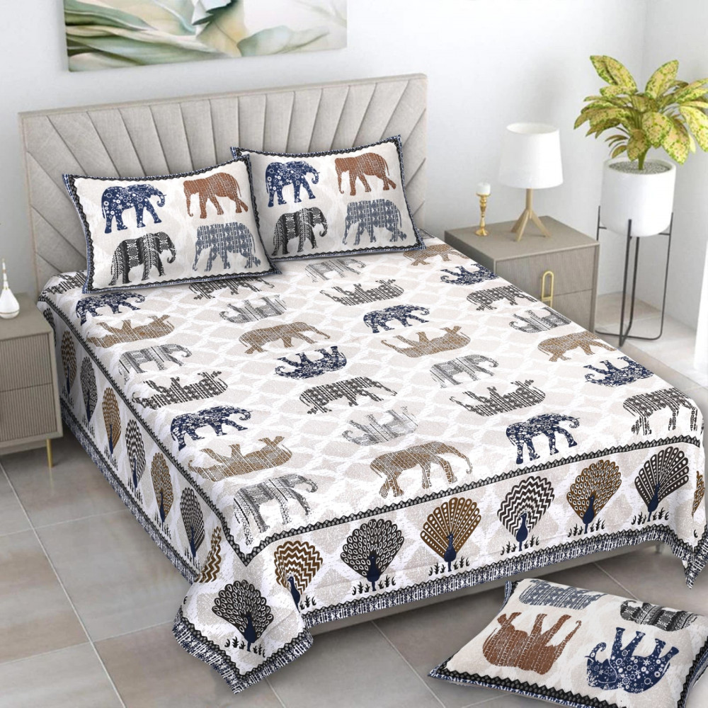 Image of Alexa Pure Cotton Double Bedsheet