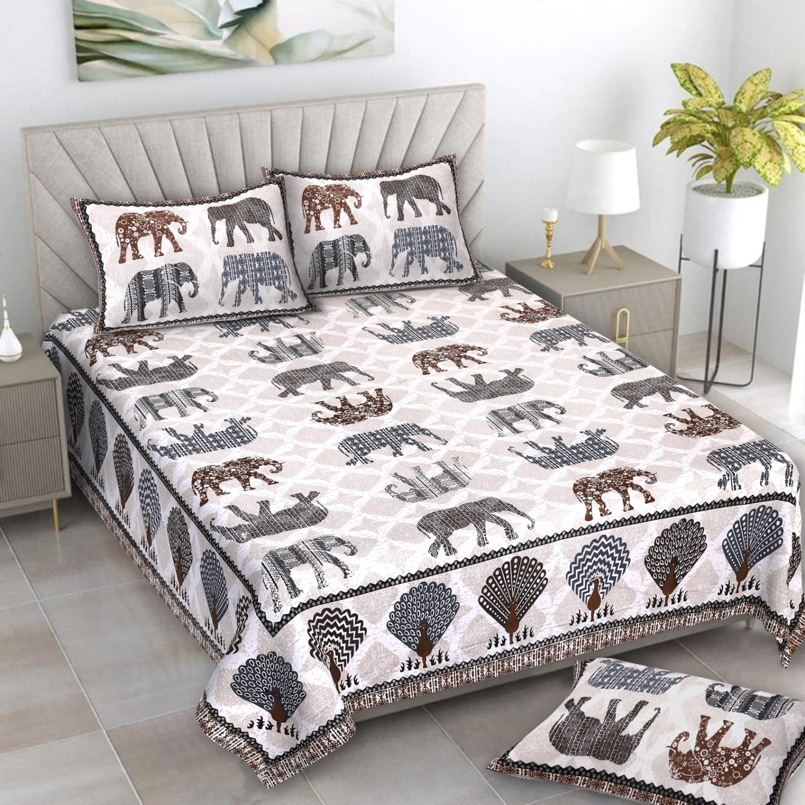 Alexa Pure Cotton Double Bedsheet