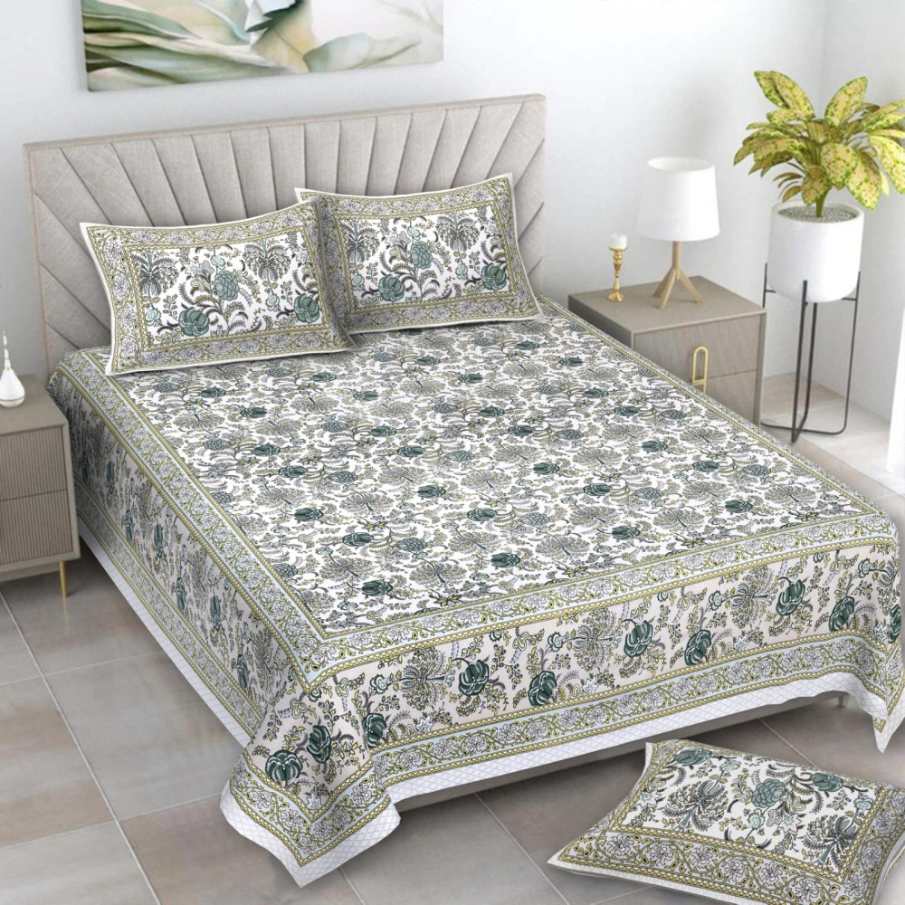 Image of Alexa Pure Cotton Double Bedsheet