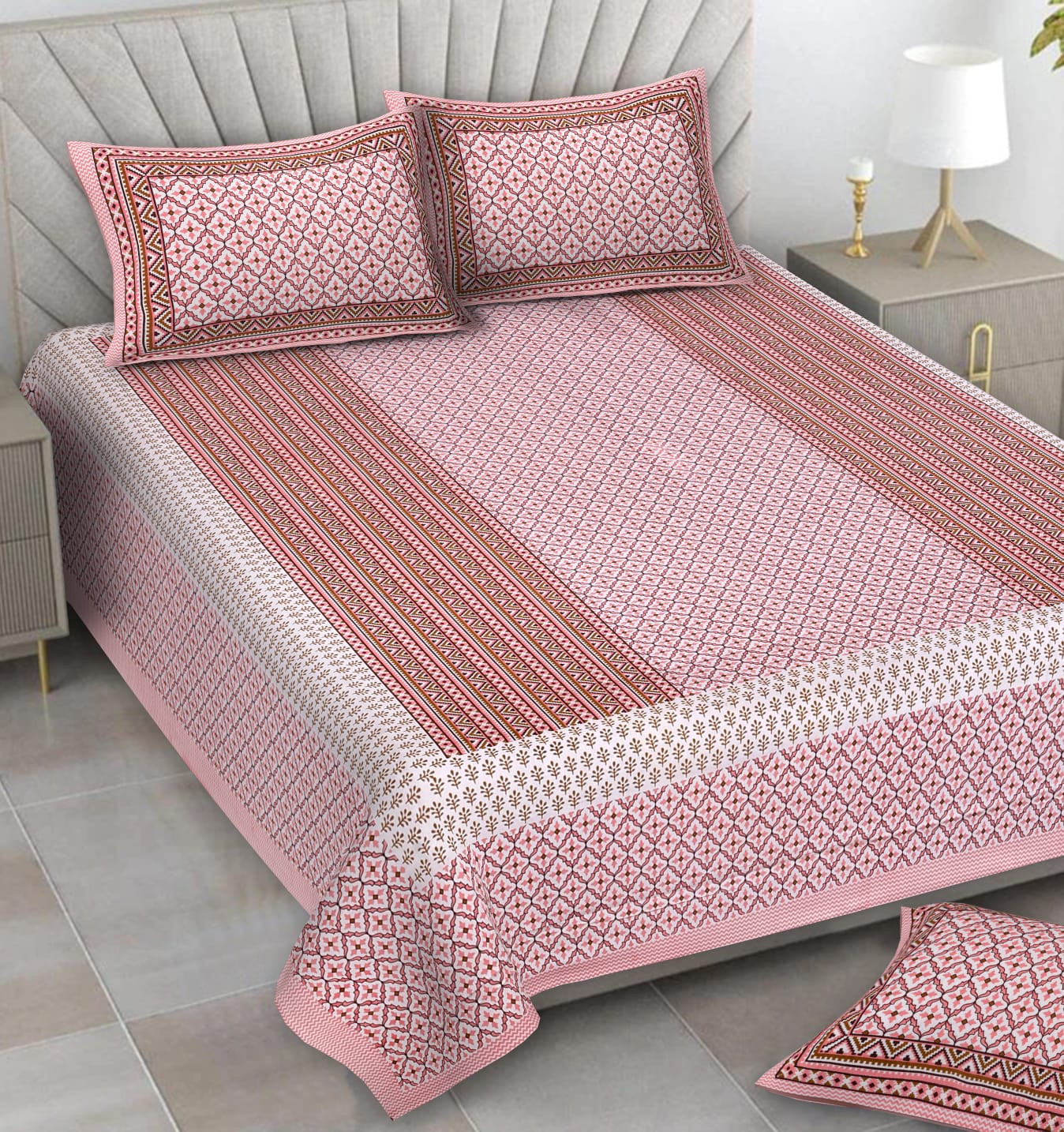 Alexa Pure Cotton Double Bedsheet