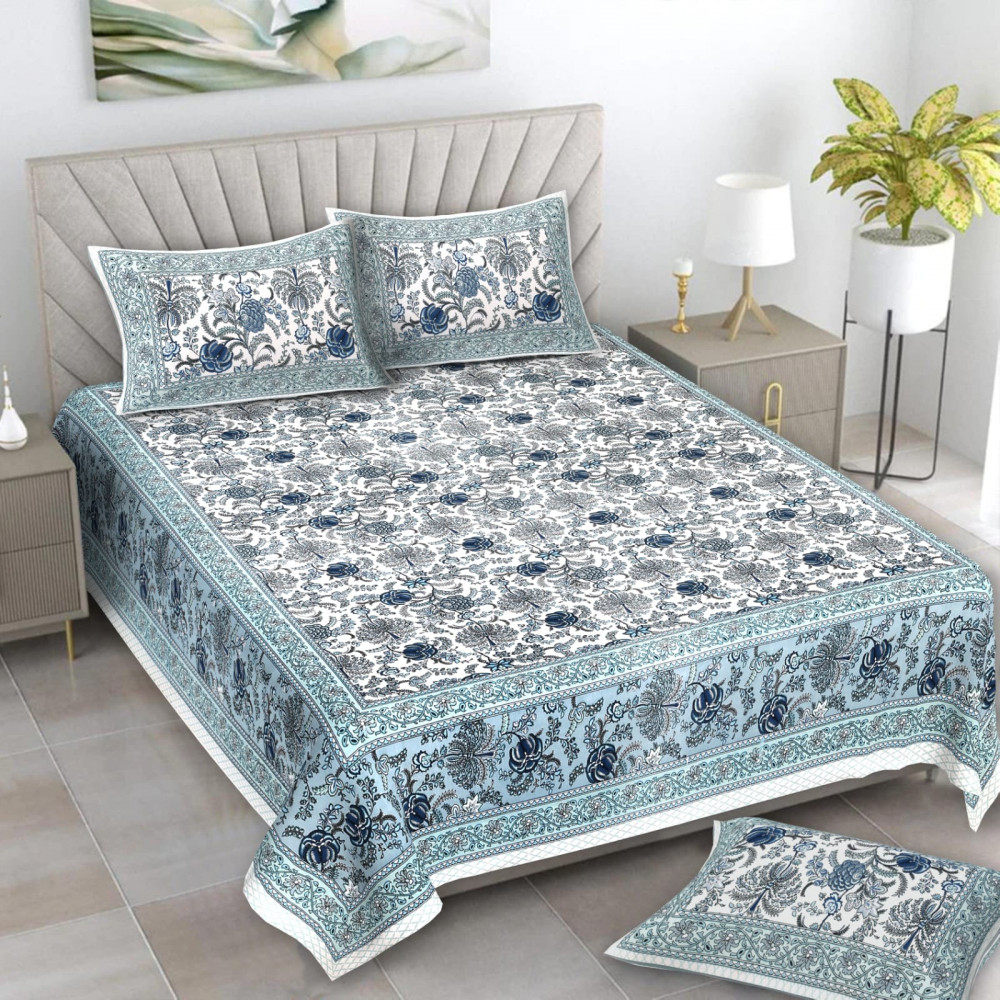 Image of Alexa Pure Cotton Double Bedsheet
