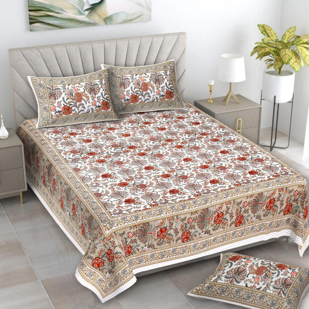 Image of Alexa Pure Cotton Double Bedsheet