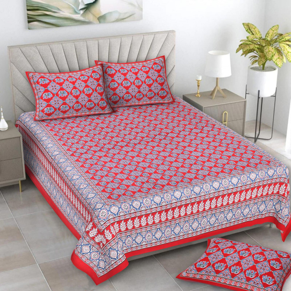 Image of Alexa Pure Cotton Double Bedsheet