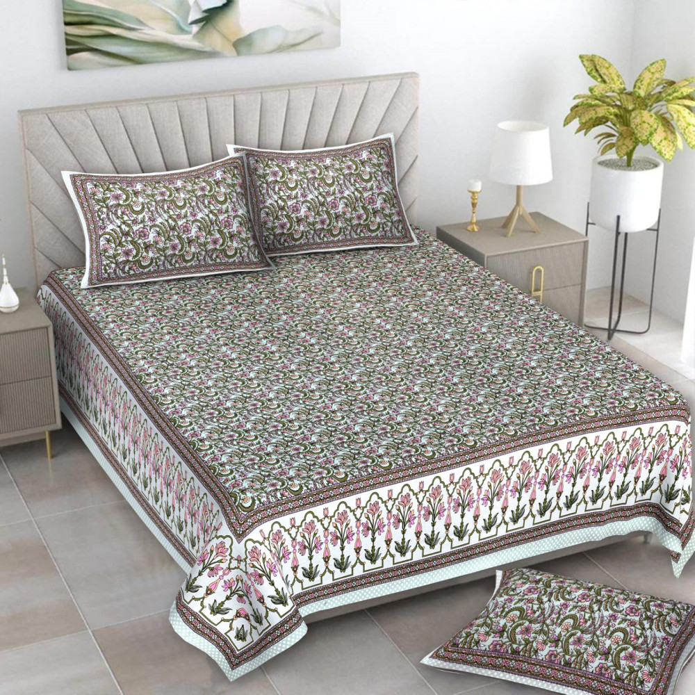 Image of Alexa Pure Cotton Double Bedsheet