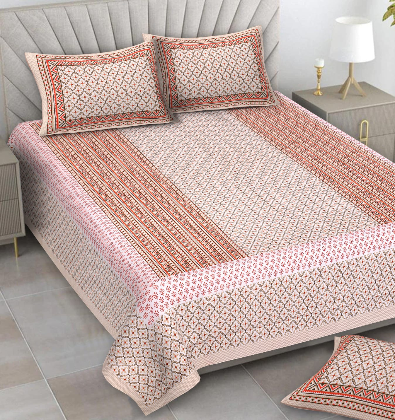Alexa Pure Cotton Double Bedsheet