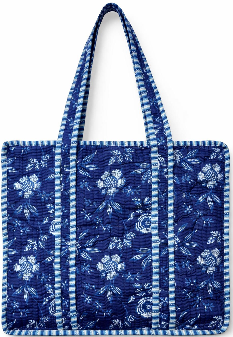 Grey  Mustard Safari Print Quilted Cotton Reversible Tote Bag with Zipper