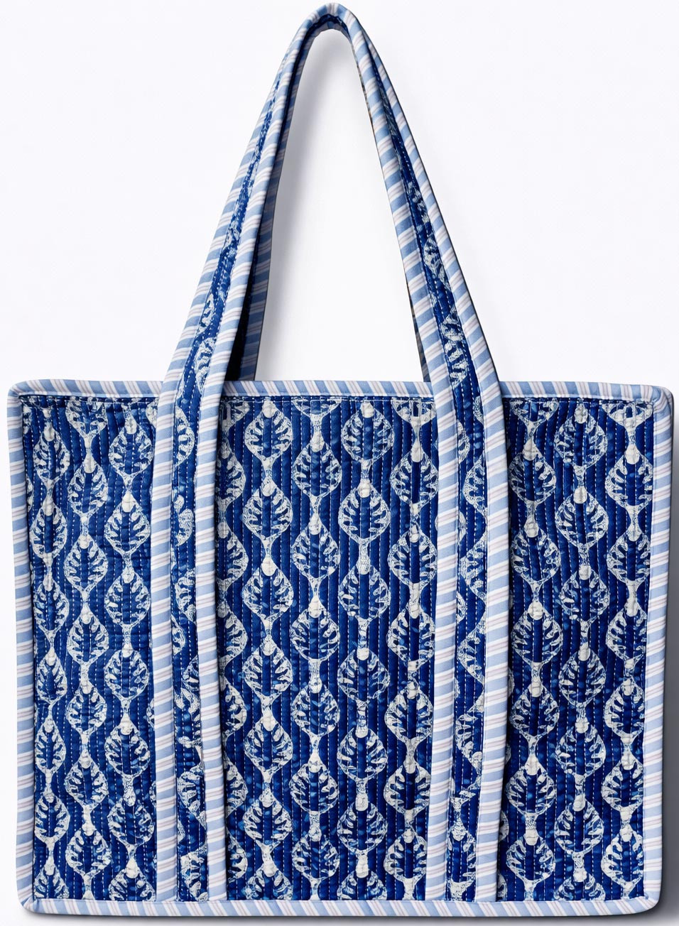 Grey  Mustard Safari Print Quilted Cotton Reversible Tote Bag with Zipper