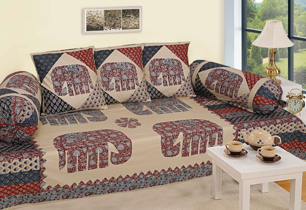 RajDarbar Diwan Set  Pure Cotton 60s Handloom Fabric  Luxury Ethnic Living