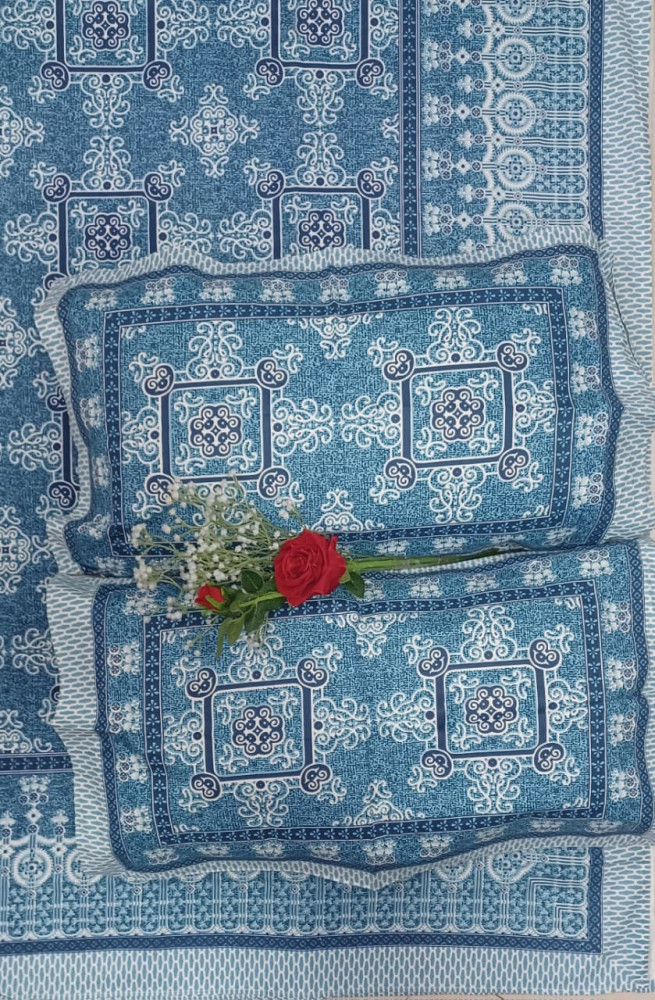 Image of Royal King Size Bedsheet in Pure Cotton | 108×108 Inch Large Bed Sheet