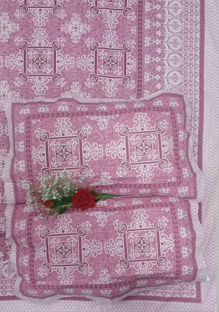 Image of Royal King Size Bedsheet in Pure Cotton | 108×108 Inch Large Bed Sheet