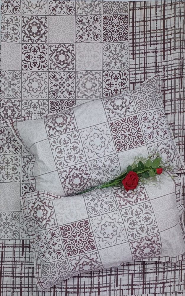 Image of Royal King Size Bedsheet in Pure Cotton | 108×108 Inch Large Bed Sheet