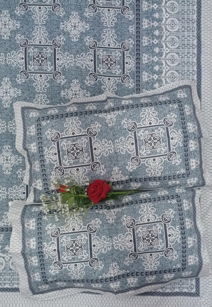 Image of Royal King Size Bedsheet in Pure Cotton | 108×108 Inch Large Bed Sheet