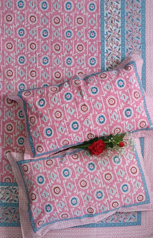 Image of Royal King Size Bedsheet in Pure Cotton | 108×108 Inch Large Bed Sheet