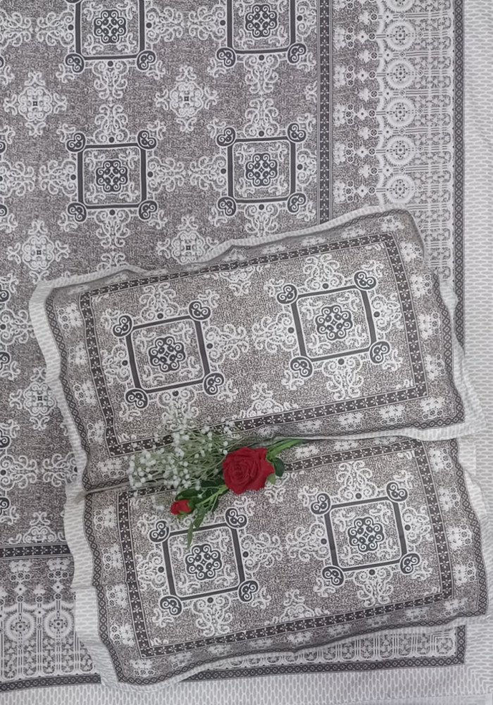 Image of Royal King Size Bedsheet in Pure Cotton | 108×108 Inch Large Bed Sheet