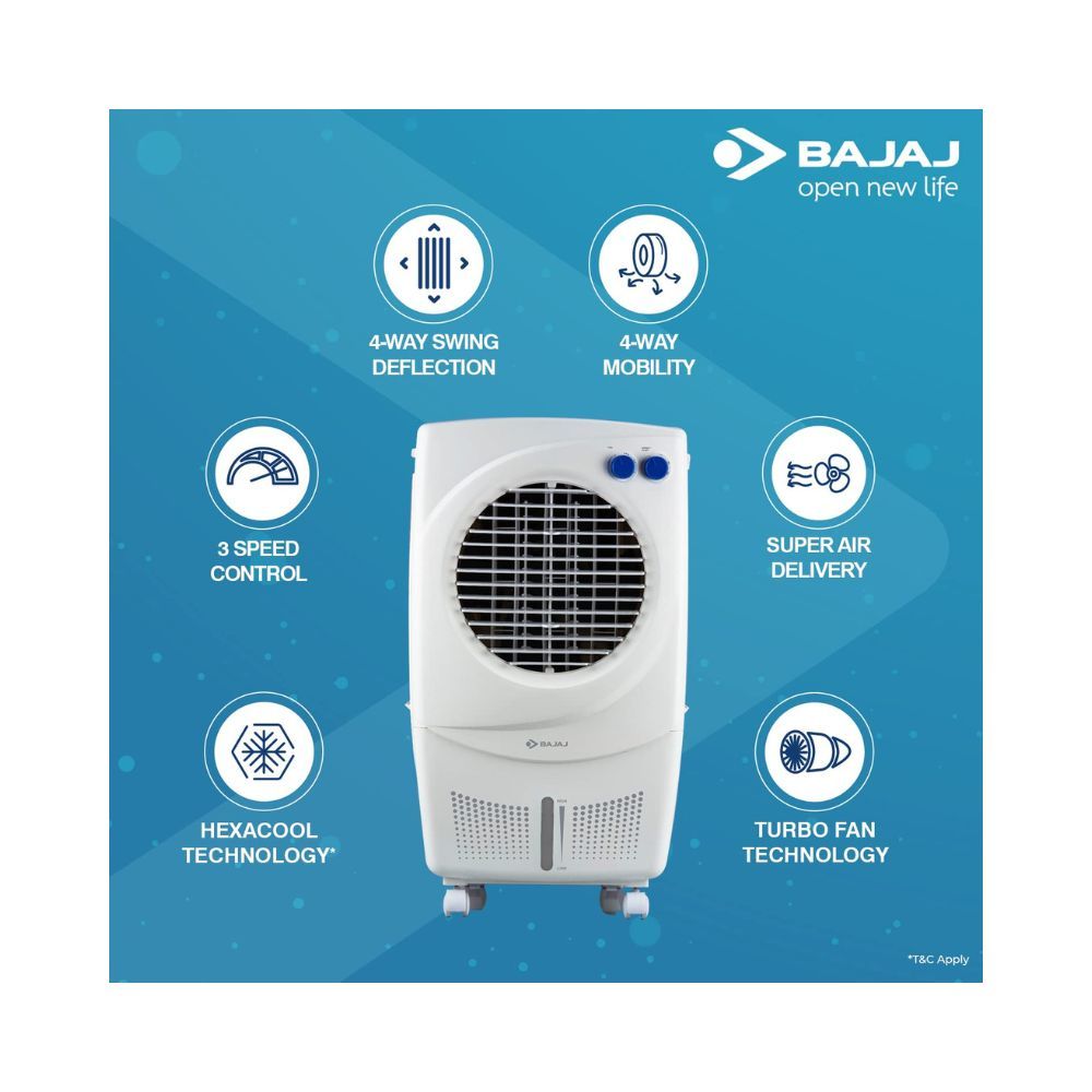 Bajaj PX 97 Torque New 36L Personal Air Cooler with Pads