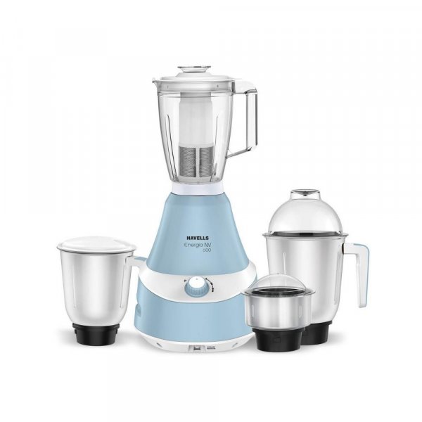 Havells Energia 750 Watt Mixer Grinder with 4 Jar (Blue), (Model