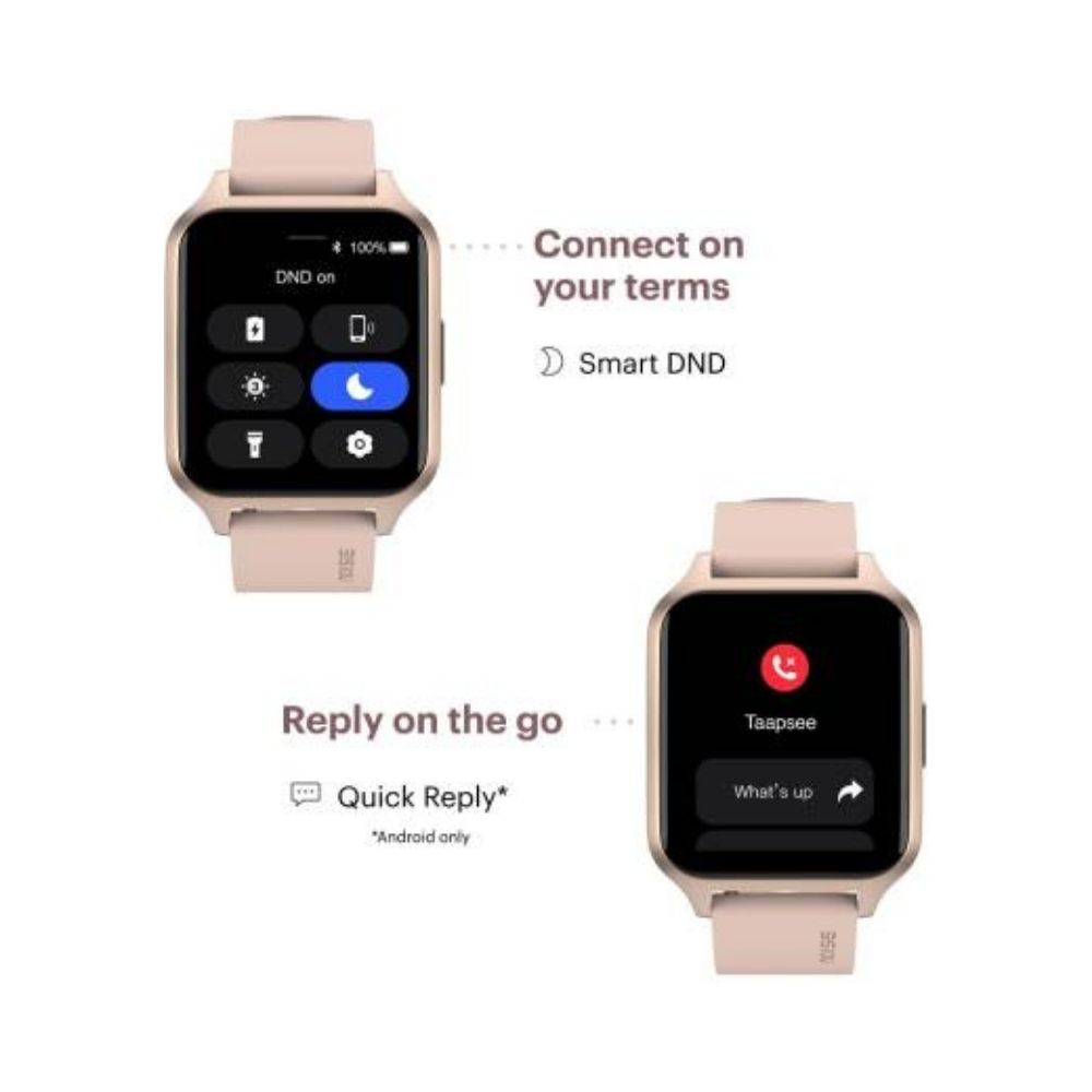 Noise colorfit brio smartwatch pink strap regular Clearance