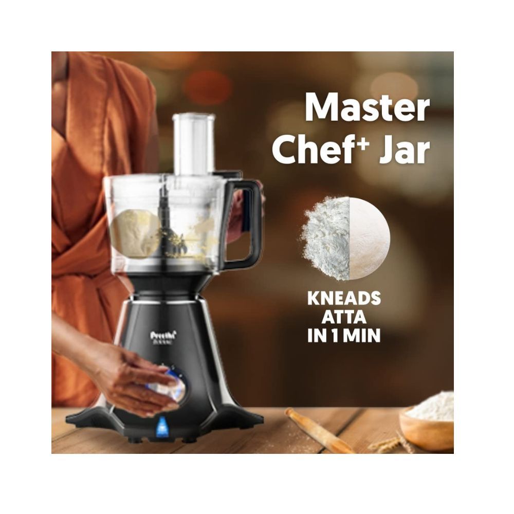 Preethi Zodiac MG218 mixer grinder, 750 watt, Black/Light Grey, 5 jars
