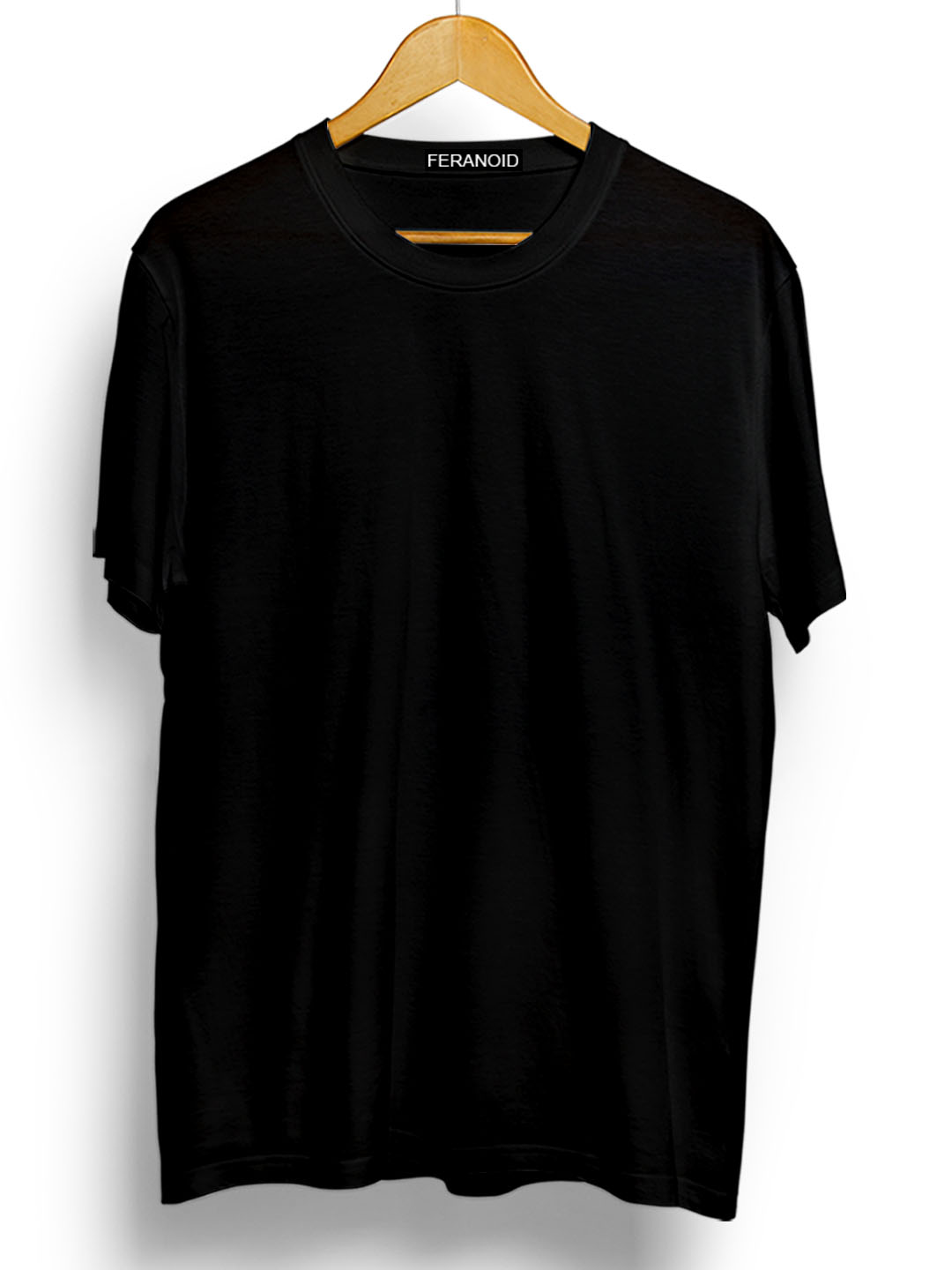 Plain Black T Shirt Front And Back