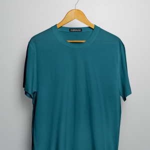 Plain Half Sleeves Teal Blue T-shirt