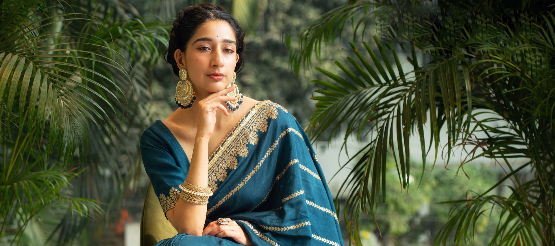 Elegant and timeless designer saree banner for women