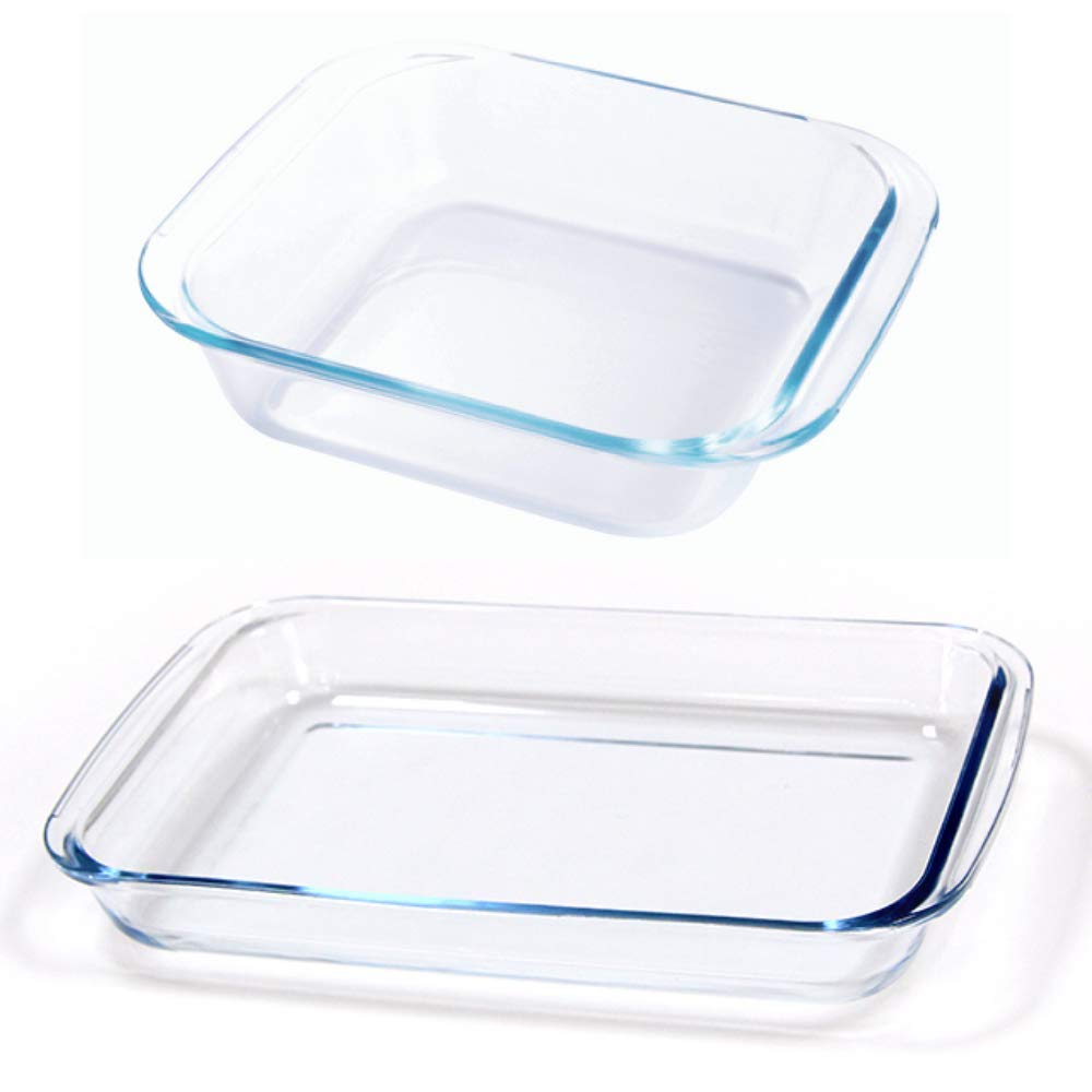 Borosilicate Glass Microwave Safe; Oven Safe Rectangular and Square