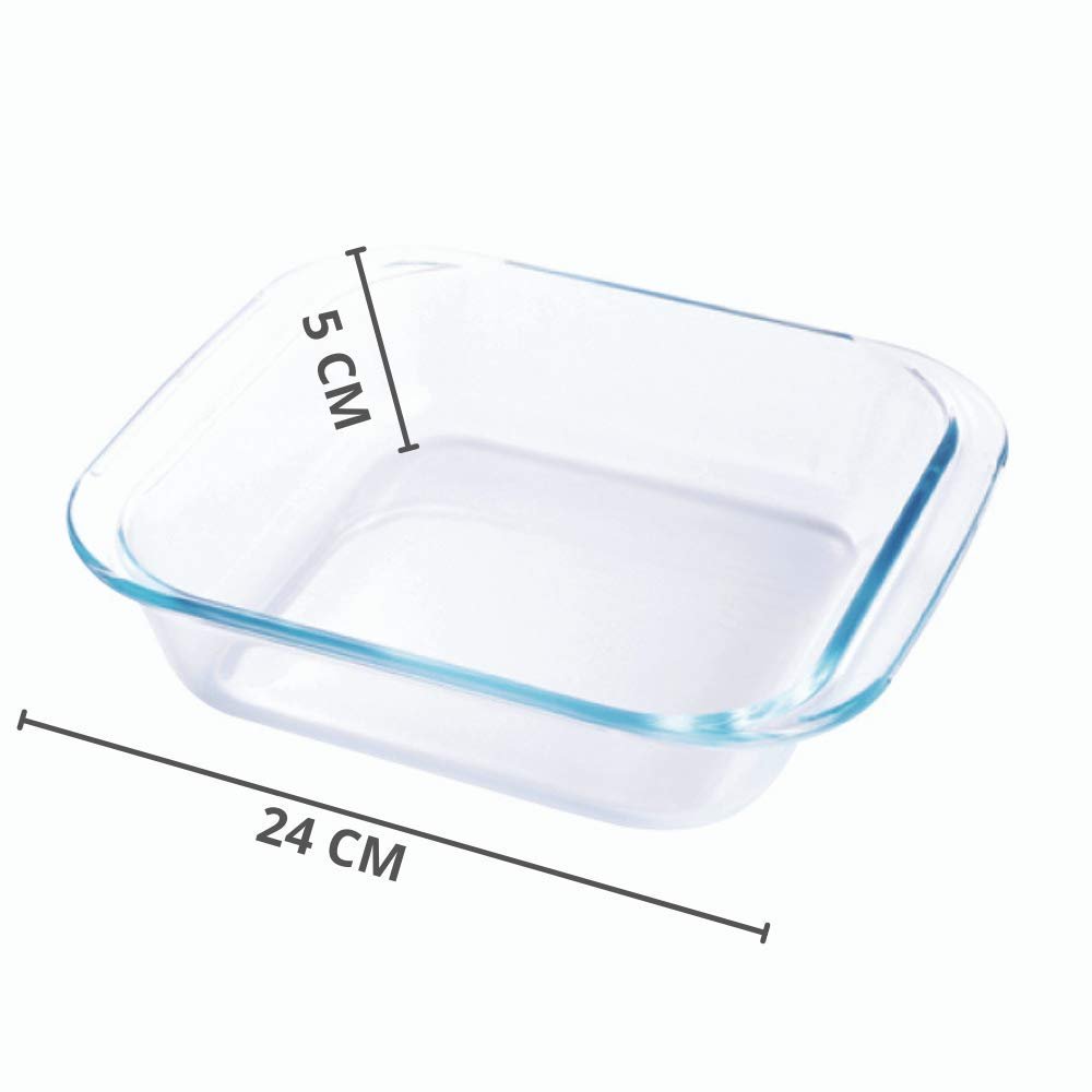 Borosilicate Glass Microwave Safe; Oven Safe Rectangular and Square