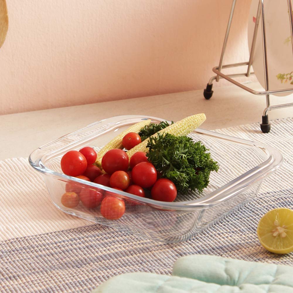 Borosilicate Glass Microwave Safe; Oven Safe Rectangular and Square