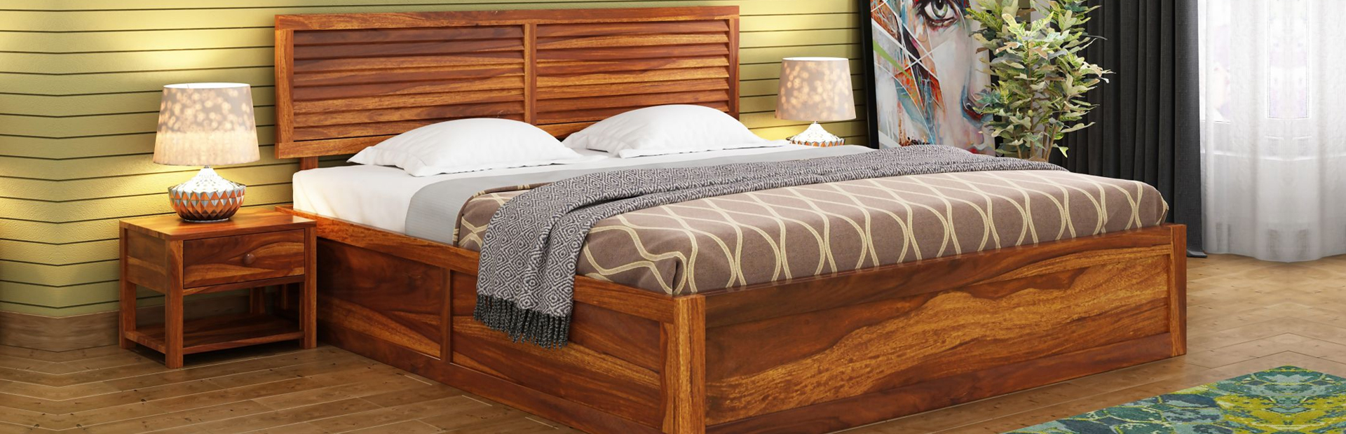 King Size Wooden Strong Beds