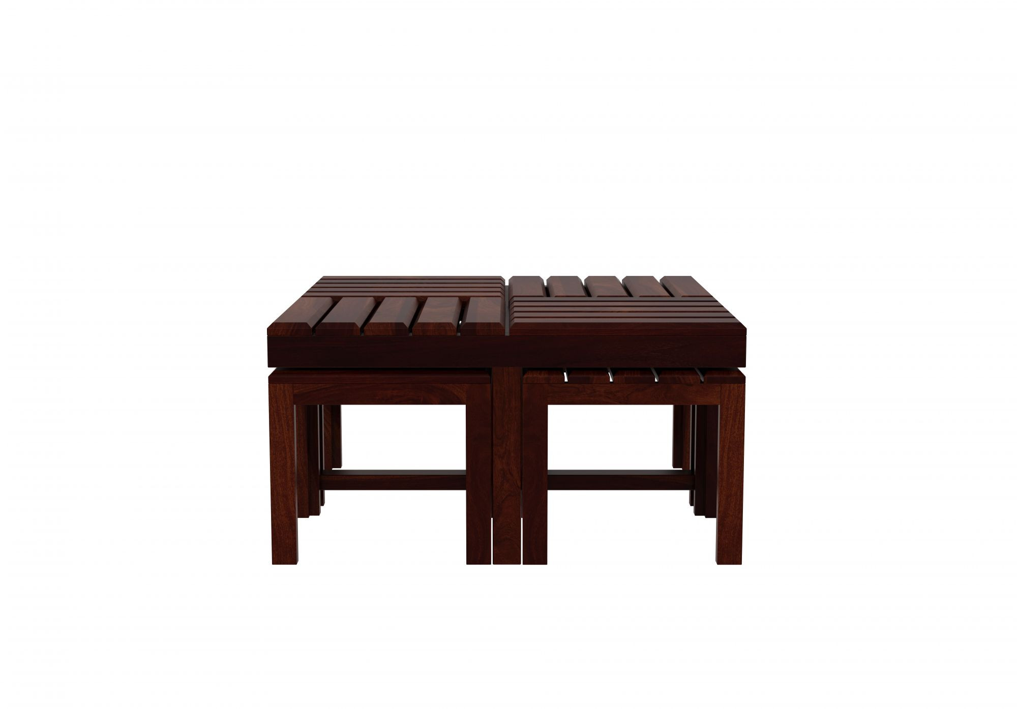 Tresco 4 Stool Coffee Table Walnut