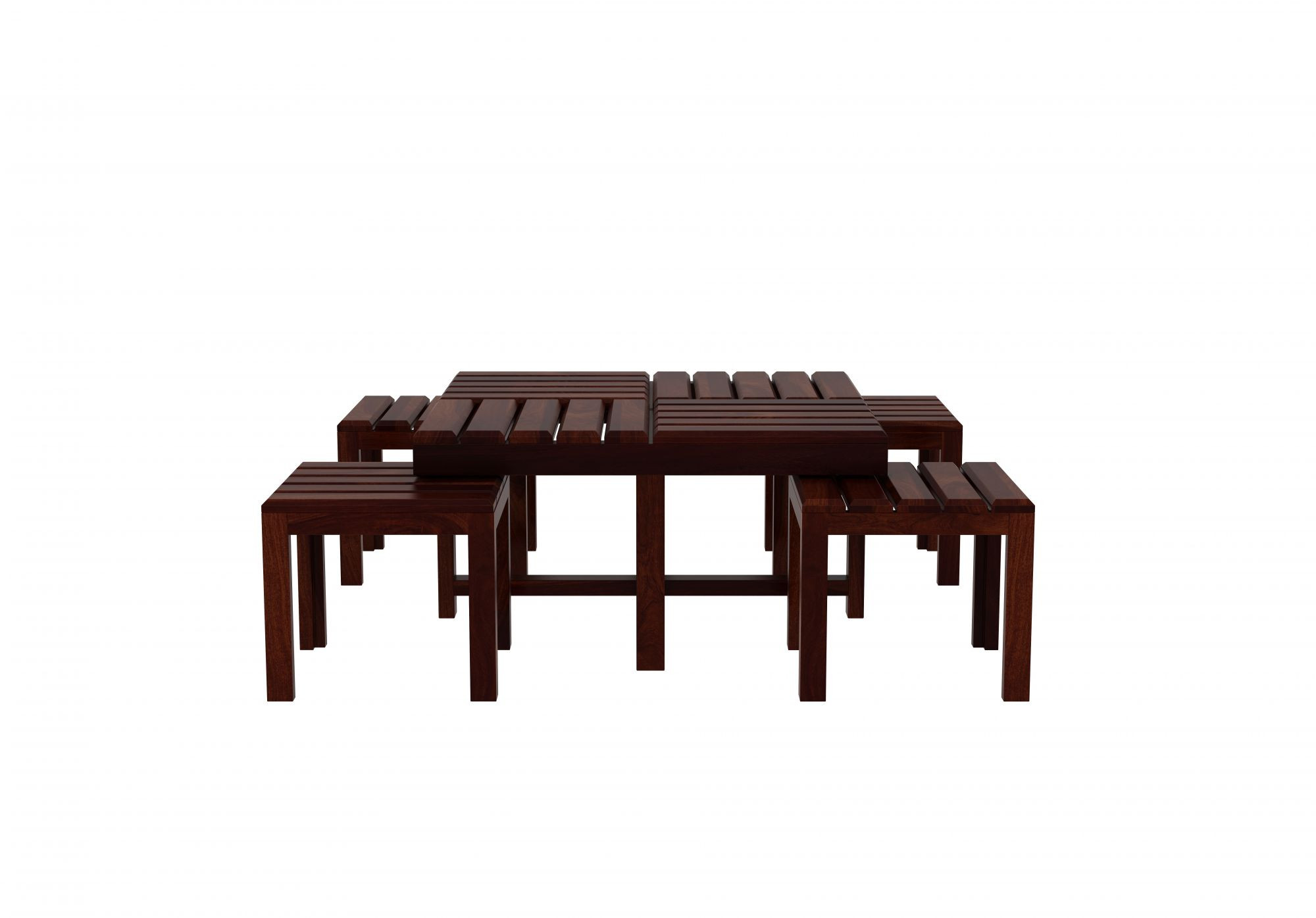 Tresco 4 Stool Coffee Table Walnut