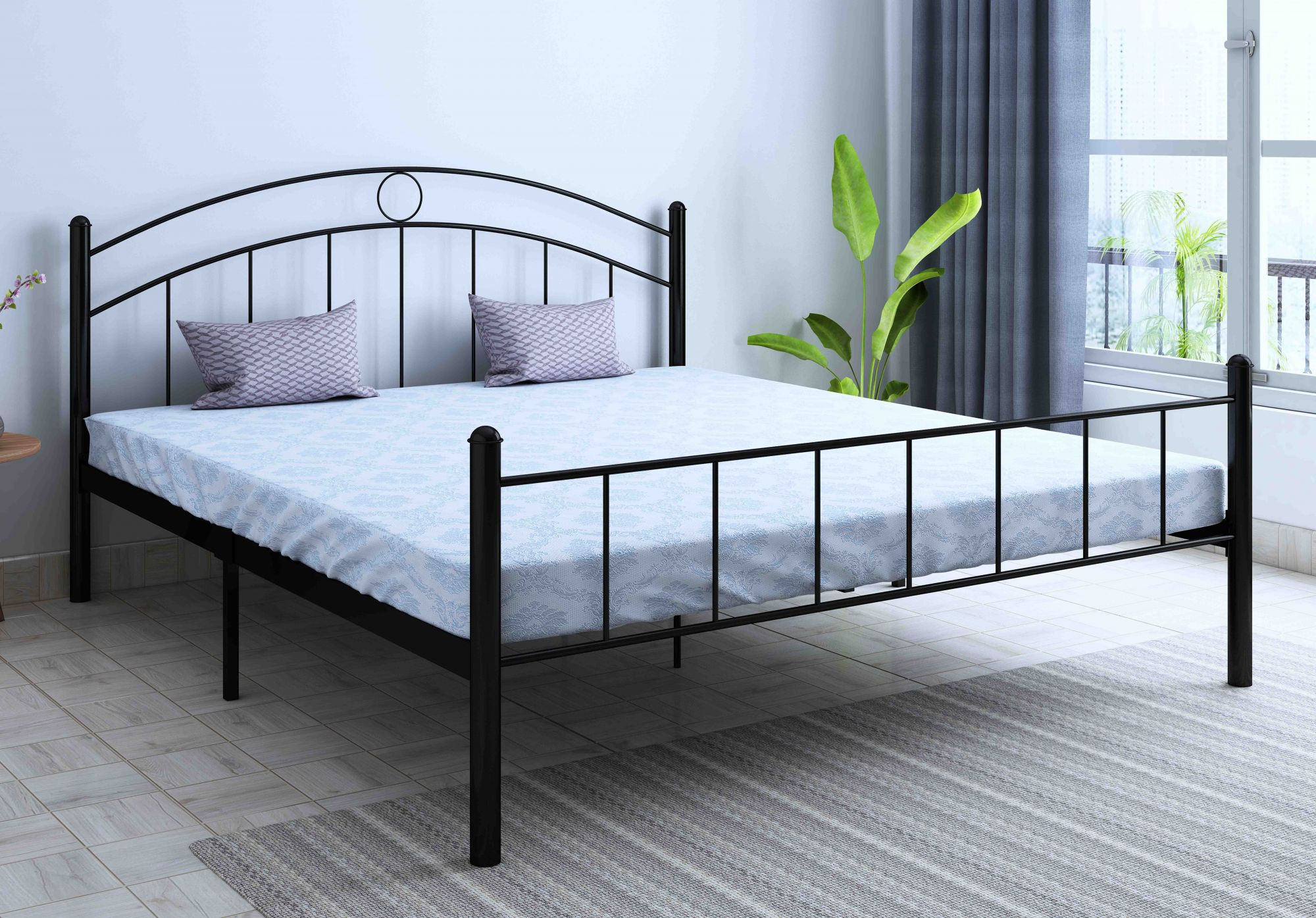 Lona Metal Bed Queen Size