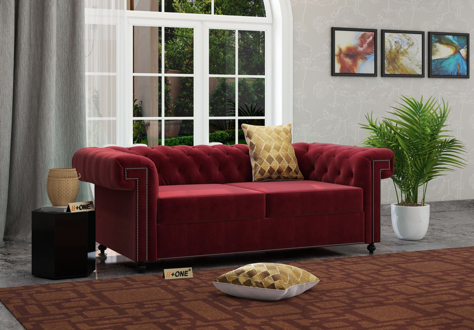 Octa Pomegranate 2 Seater Sofa