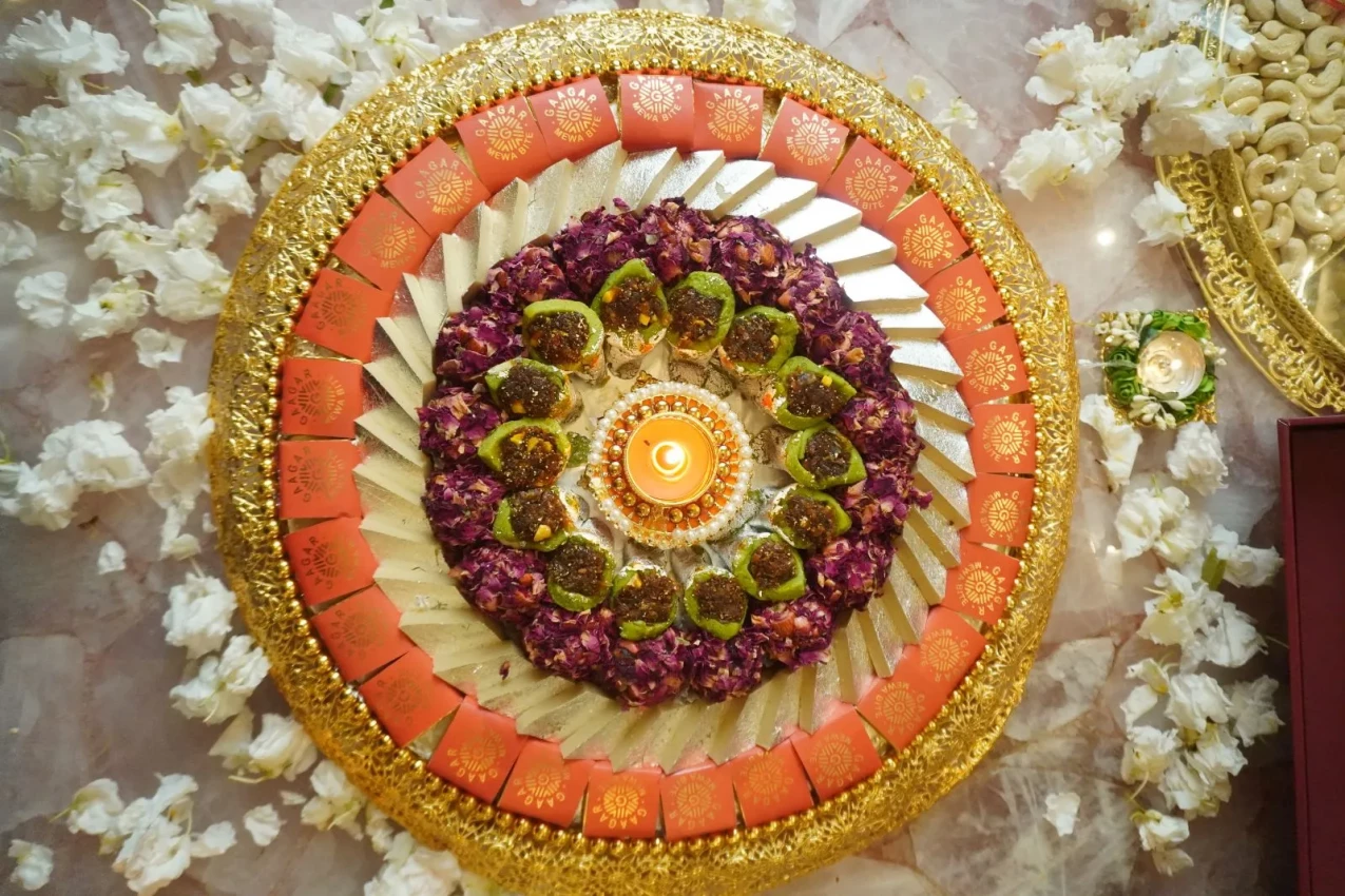 Gold plated sweets in India