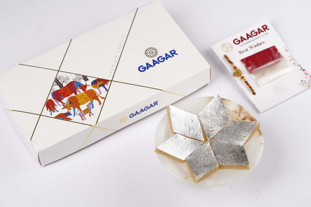 Image of Kaju Katli 0.5 kg + Rakhi