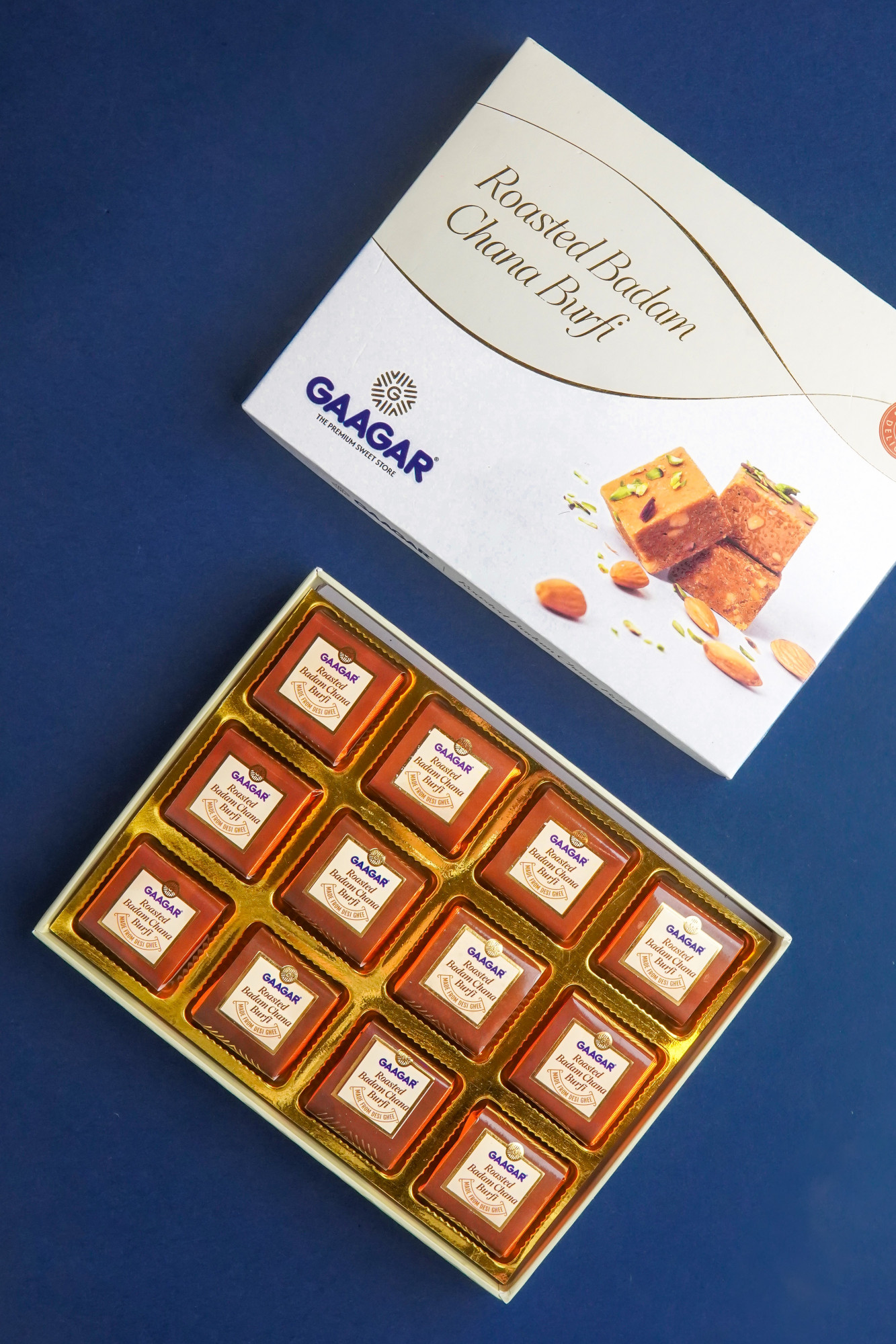 Roasted Badam Chana Burfi